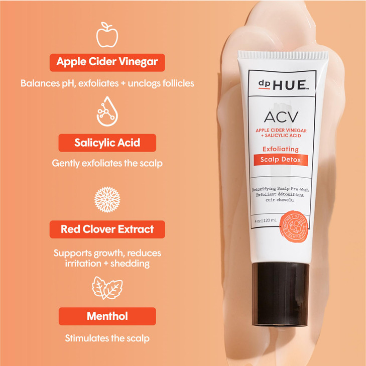 dpHUE ACV Exfoliating Scalp Detox 4 oz Helps Reduce Shedding Promote Healthy Hair Growth With Salicylic Acid Niacinamide