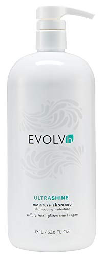 EVOLVh Natural UltraShine Moisture Shampoo Vegan NonToxic Clean Hair Care 338 fl oz 1L