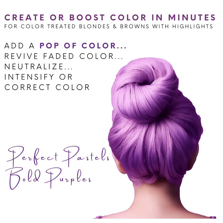 Watercolors Intense Color Depositing Shampoo Semi Permanent Hair Color 85 oz PURPLE