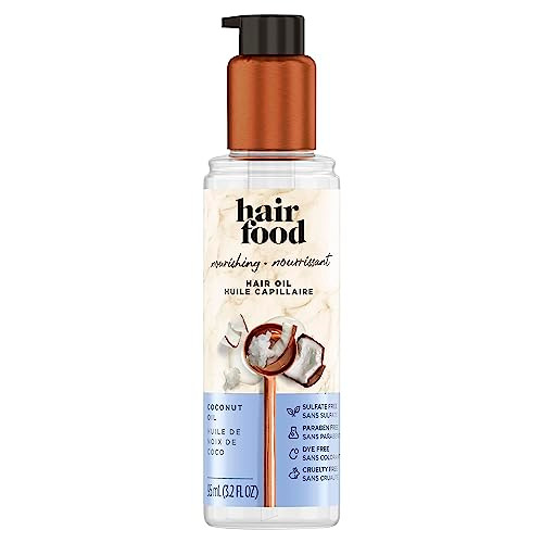 Hair Food Sulfate Free Hair Oil Dye Free Smoothing and Nourishing Treatment Coconut Hair Food 32 FL OZ