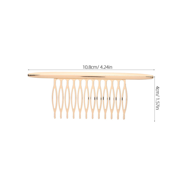 LALAFINA 2pcs Teeths Hair Hair Clip Combs Metal Wire Hair Combs Wire Bridal Wedding Veil Combs Clip Combs Metal French Hair Pin online at globaldelivered