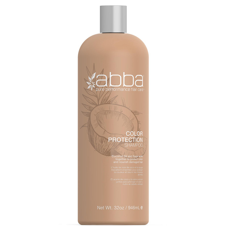 ABBA Color Protection Shampoo Coconut Oil Sage 32 Fl Oz