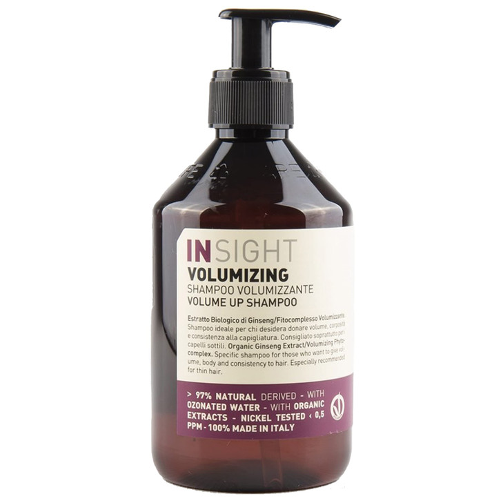 Insight Clean Beauty Volume Up Shampoo for Softer Hair Organic Ginseng Extract Vegan 135 fl oz