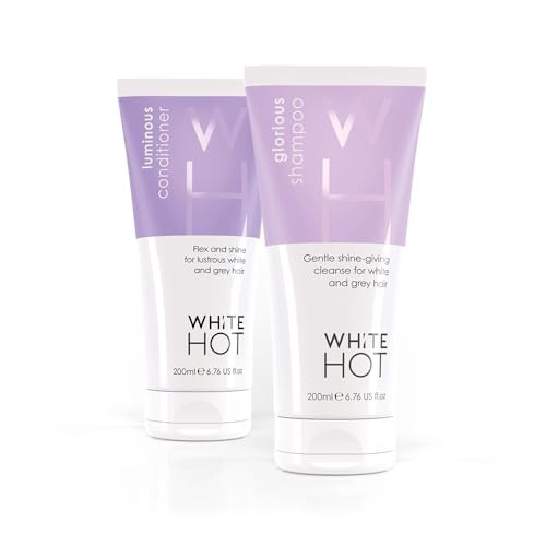 White Hot Shine Duo Glorious Shampoo Luminous Conditioner 200ml shine cleanse for glossy white grey hair