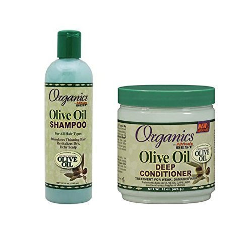 Originals by Africas Best Olive Oil Shampoo Olive Oil Deep Conditioner Duo Pack Great For Itchy Scalp And Treats Damaged