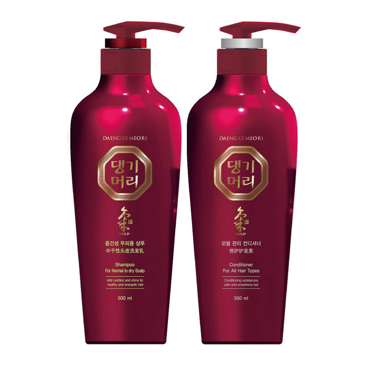 Daeng Gi Meo Ri Shampoo Conditioner Set for Normal to Dry Scalp Add Nutrition and Shine for Healthy and Energetic Hair R