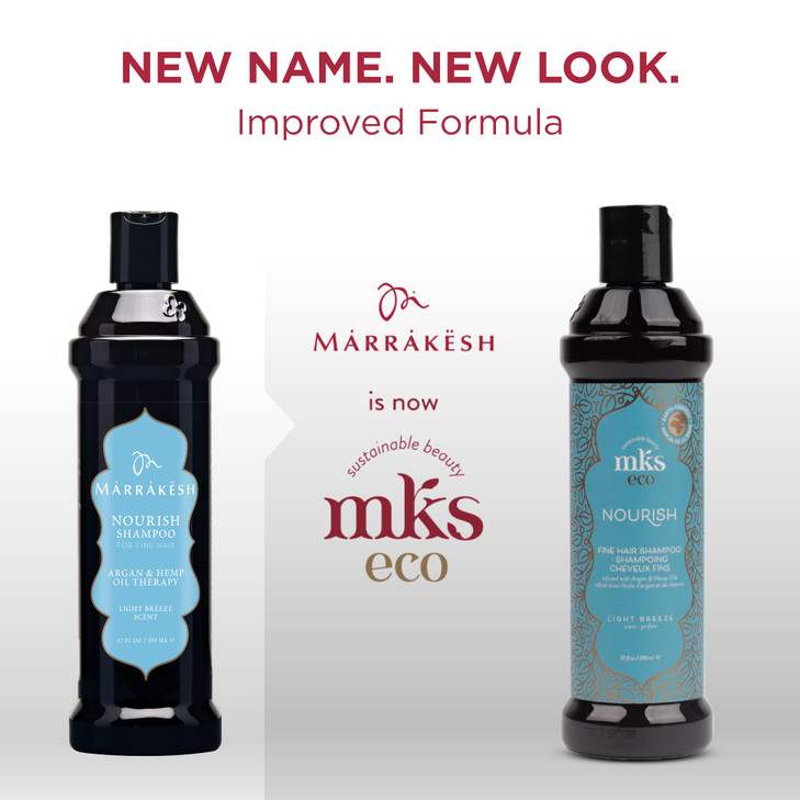 Earthly Body MKS eco Nourish Shampoo for Fine Hair Light Breeze 10 fl oz Cleanses Strengthens Safe for Color Treated Hai