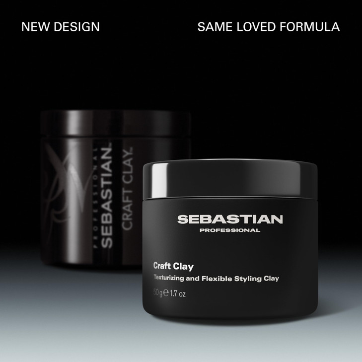 Sebastian Professional Craft Clay with Matte Finish Remoldable Texturizing Hair Styling Clay for Natural Hold 17 oz
