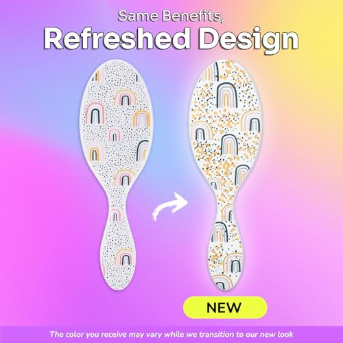 Wet Brush Kids Detangler Hair Brushes Rainbows Midi Detangling Brush With UltraSoft IntelliFlex Bristles Glide Through T