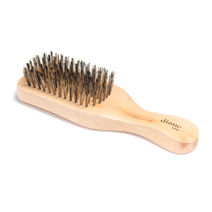 Diane Reinforced Boar Bristle Club Wave Brush for Men and Barbers Hard Bristles for Thick to Coarse Hair Use for Detangl