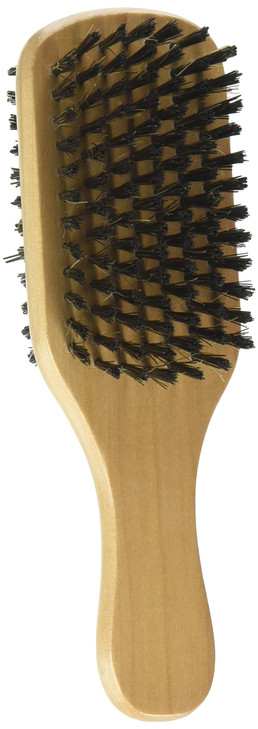 DoubleSided Hair Brush for Men Soft Hard Natural Boar Bristles Wooden Handle Wave Grooming Brush for Styling Maintenance