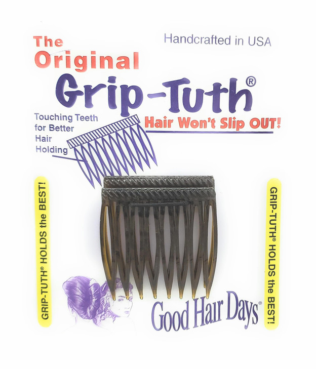 Good Hair Days GripTuth Combs 1 12 Side Combs For All Types Of Hair Decorative Styling Women Accessories Tortoise Shell
