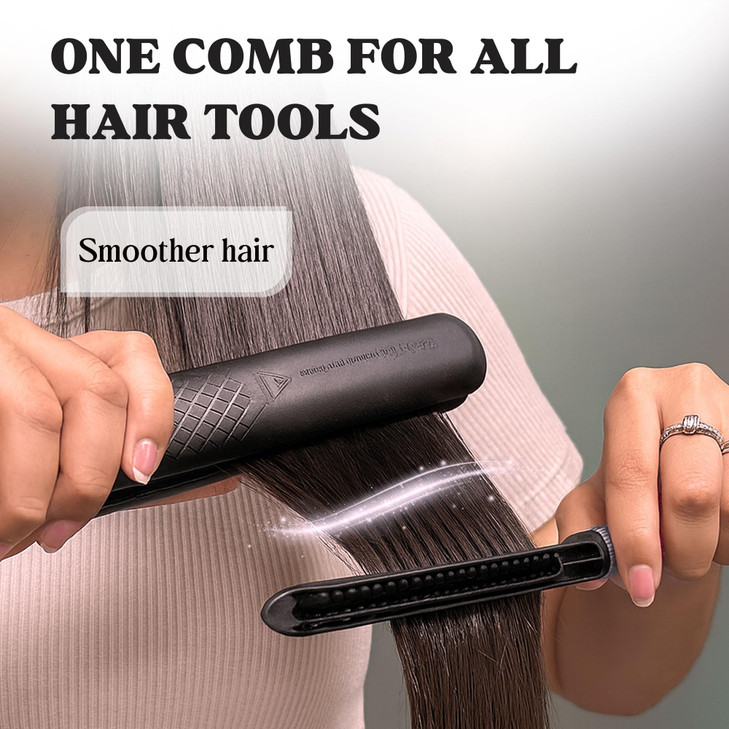 HerStyler Hair Comb For Straightening Protects Hands No More Knots Styles Like A Pro Versatile Hair Styling Comb Travel