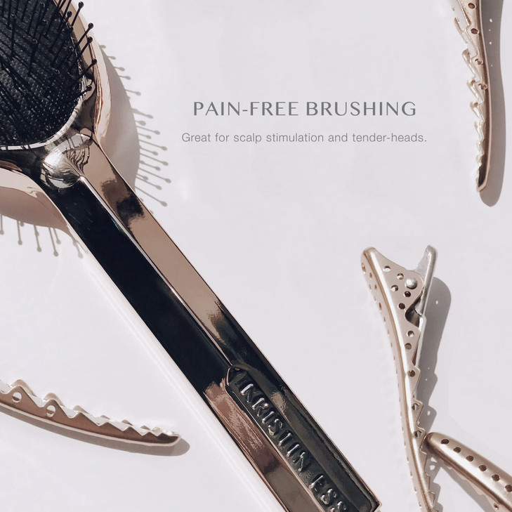 Kristin Ess Style Assist Medium Detangling Hair Brush For Thick Thin Straight Curly Wavy All Hair Types Detangling Shine