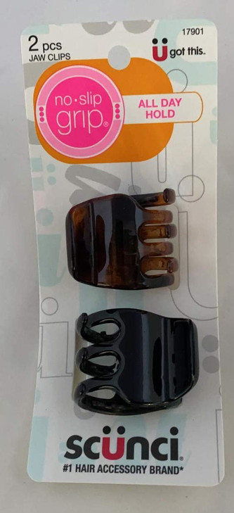 Scunci NoSlip Grip Jaw Clips 6 Count Pack of 1