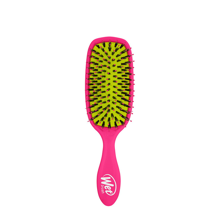 Wet Brush Shine Enhancer Hair Brush Pink Exclusive Ultrasoft IntelliFlex Bristles Natural Boar Bristles Leave Hair Shiny