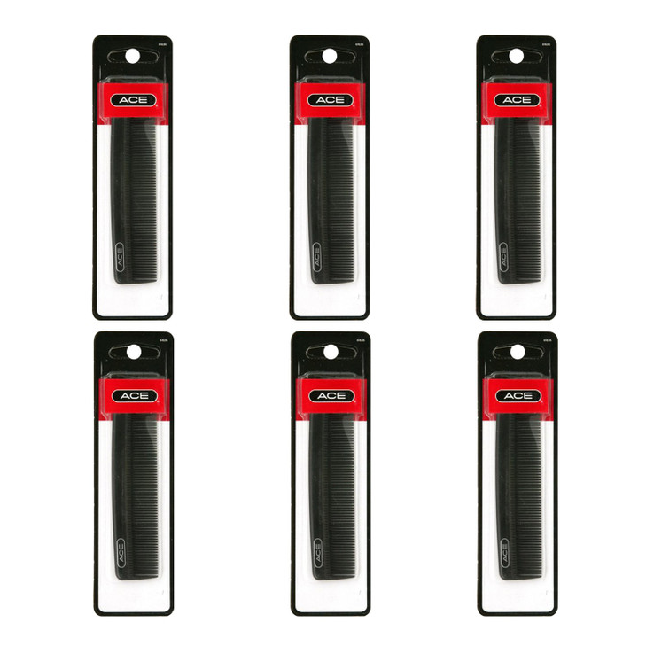 Ace Classic Pocket Fine Tooth Hair Comb Pack of 6