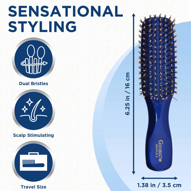 GIORGIO Hair Brush for Men and Women Gentle Mini Detangler Hair Brush for Thick Hair Scalp Massager Brush Travel Detangl