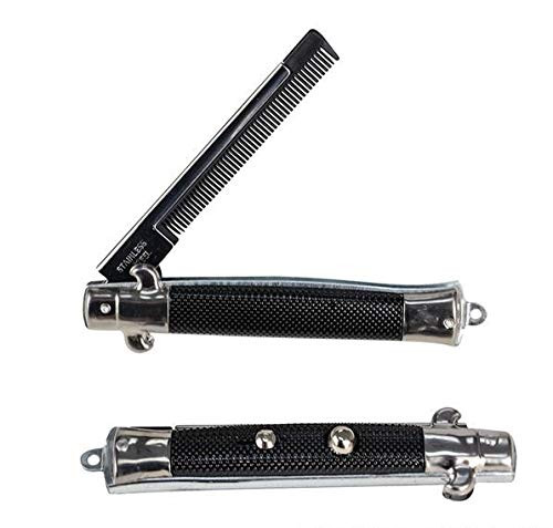 Rhode Island Novelty 9 Inch Stainless Steel SwitchBlade Combs Pack of 2
