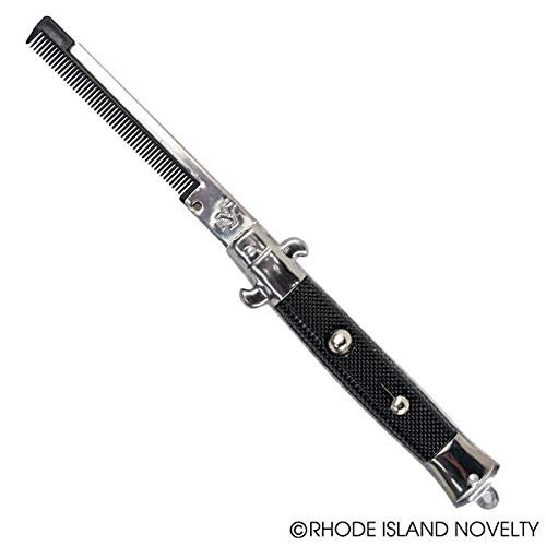 Rhode Island Novelty 9 Inch Stainless Steel SwitchBlade Combs Pack of 2