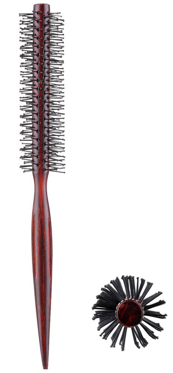 PERFEHAIR Small Mini Round Hair Brush Nylon Bristles Short Hair Blow Drying Styling Roll Hairbrush