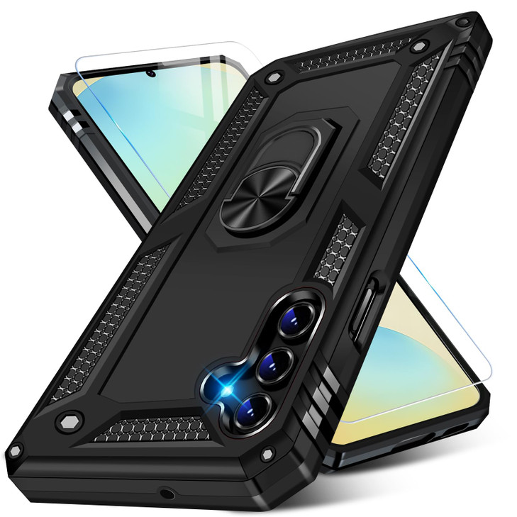 Vaki for Samsung Galaxy S24 FE Case with Screen Protector, Military Grade Rugged Shockproof Galaxy S24 FE 5G Heavy Duty Protective Cover Black online at globaldelivered