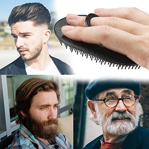 12pcs Palm Brush for Men Segbeauty Portable Hair Brushes Plastic Beard Comb Shampoo Brushes Pocket Comb Scalp Massage Br