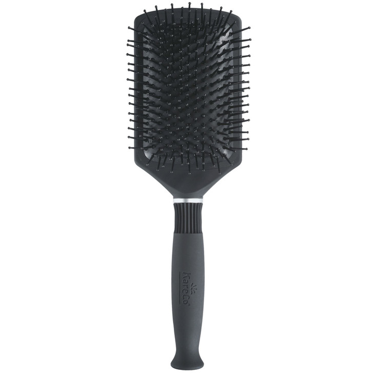 KareCo Large Paddle Brush Cushioned Square Paddle Brush for Long or Wet Hair Black Color