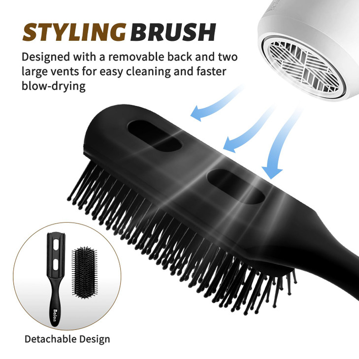 Balon Hair Brush for Women and Men 4Pcs Paddle Brush Detangling Brush Hair Comb Set for Long Thick Thin Curly Hair Hairb
