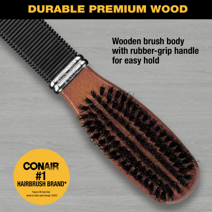Conair All Purpose Boar Bristle hairbrush Hair brush Hairbrush for Men and Women Brown