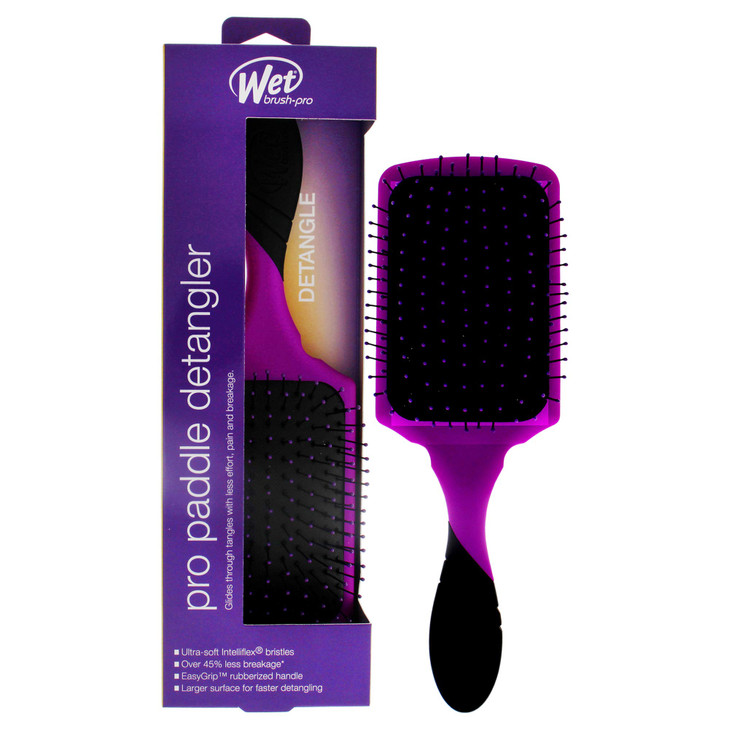 Wet Brush Pro Detangler Brush Paddle Purple 1 Pc