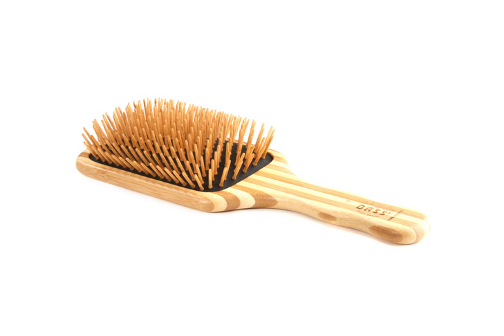 Bass Brushes The Green Brush Bamboo Pin Bamboo Handle Hair Brush Large Paddle