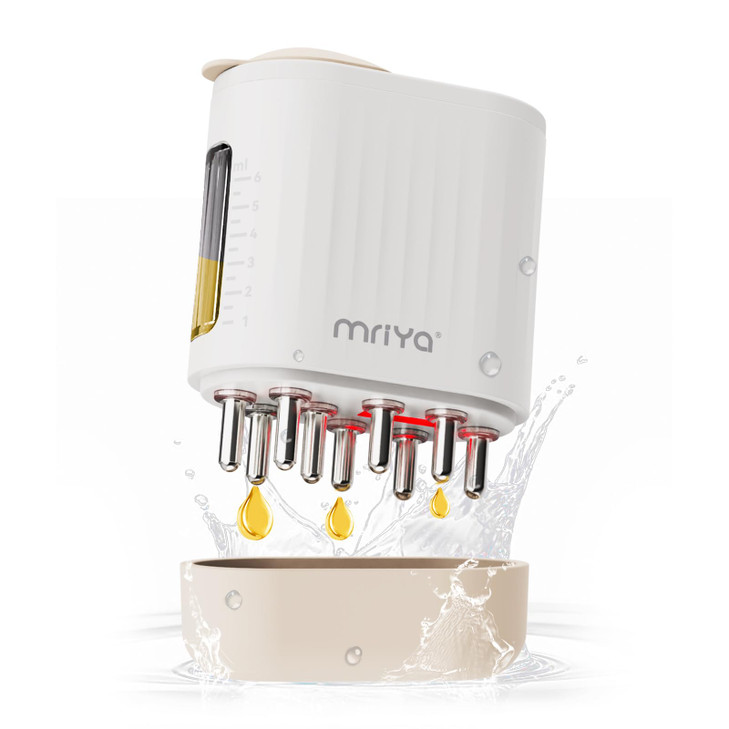 mriya 2 in 1 Electric Hair Treatment Applicator and Massager Brush for Hair Growth Essential Oil and Serum Application