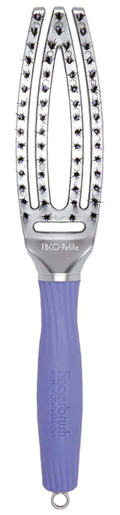 Olivia Garden FingerBrush ScalpHugging Vented Combo Paddle Hair Brush Ionic 100 Boar Bristles FBCOPT Petite