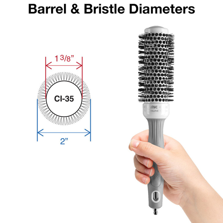 Olivia Garden Ceramic Ion Round Thermal Hair Brush Not Electrical Professional Blowout Brush for Normal to Thick Hair 13
