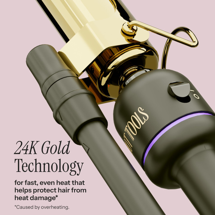 Hot Tools Pro Artist 24K Gold Marcel Iron Long Lasting Curls Waves 34 in