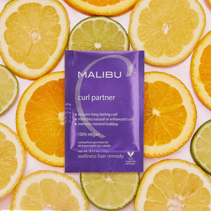 Malibu C Curl Partner Wellness Remedy 12 Packets Removes Mineral Build up for Healthier Bouncier Curly Hair Contains Gen