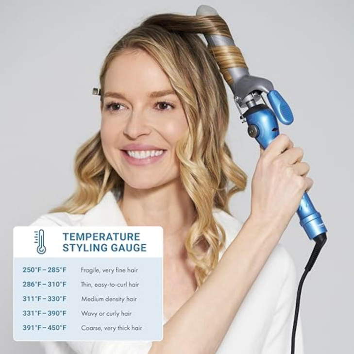 BaBylissPRO Nano Titanium Spring Curling Iron 125 Professional Spring Hair Curler for Long Lasting Curls All Hair Types