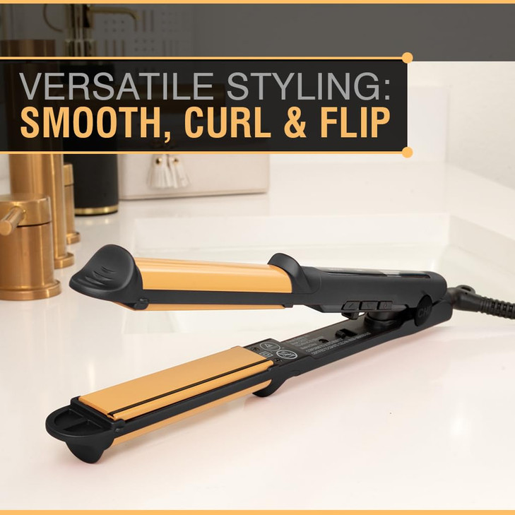 CHI Tourmaline Ceramic 3in1 Multi Styler Curl Wave Styling Iron For Shiny FrizzFree Hair Auto ShutOff 075 Plates 1 Barre