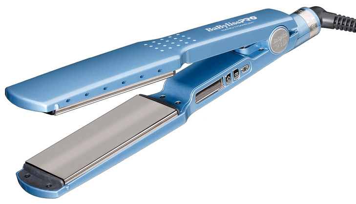 BaBylissPRO Nano Titanium Ionic Hair Straightener 134Inch Flat Iron Ionic Generator Locks in Moisture and Helps Reduce F