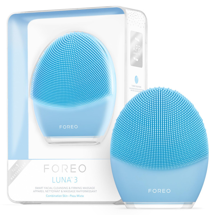 FOREO LUNA 3 Facial Cleansing Brush Combination skin Anti Aging Face Massager Enhances Absorption of Facial Skin Care Pr