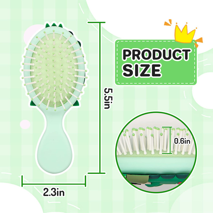 DINATIS Toddler Hair Brush Mini Hair Brush for Kids Travel Brush for Boys and Girls Baby Detangler Brush for Thin Hair D