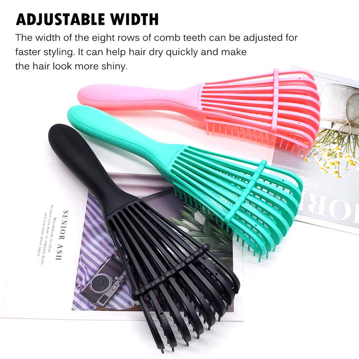 Detangling Brush for Afro AmericanAfrican 3a to 4c Kinky WavyCurlyCoily Hair Scalp Massage Knots Detangler Comb for WetD