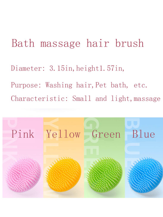 Hair Scalp Brush Dandruff Cleaning Brush Shower Scalp Shampoo Brush Scalp Massager Pack of 4Green and Yellow