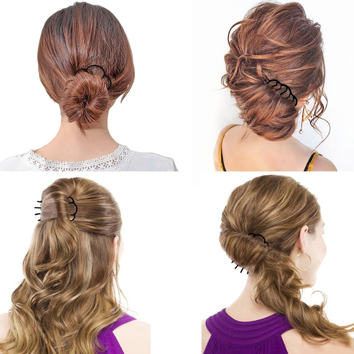 10 Pieces Side Combs U Shaped French Twist Comb Vintage Hair Stick for Updos Teeth Pin Messy Maker Accessories for Women