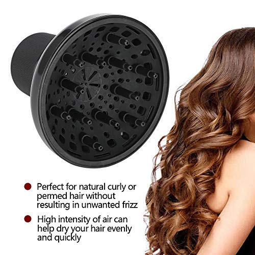 Saluaqui Volumizing Universal Hair Diffuser Hair Dryer Diffuser Attachment for Curly and Wavy Hair Hairdryer Hair Blower