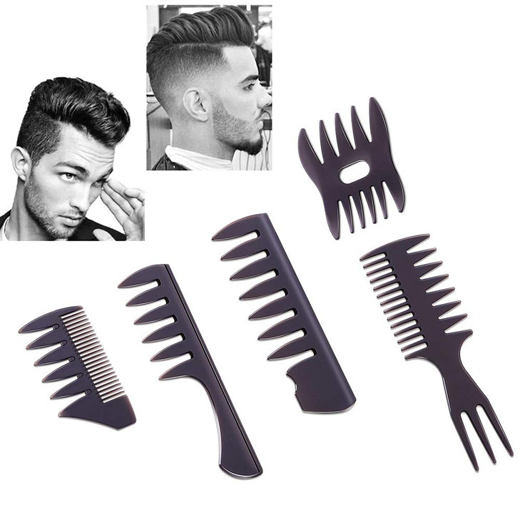 Styling Hair Comb Set Salon Barber Hairstylist Comb 5 Pack Professional Hair Brush Retro Hairdressing Hair Care Style Ac