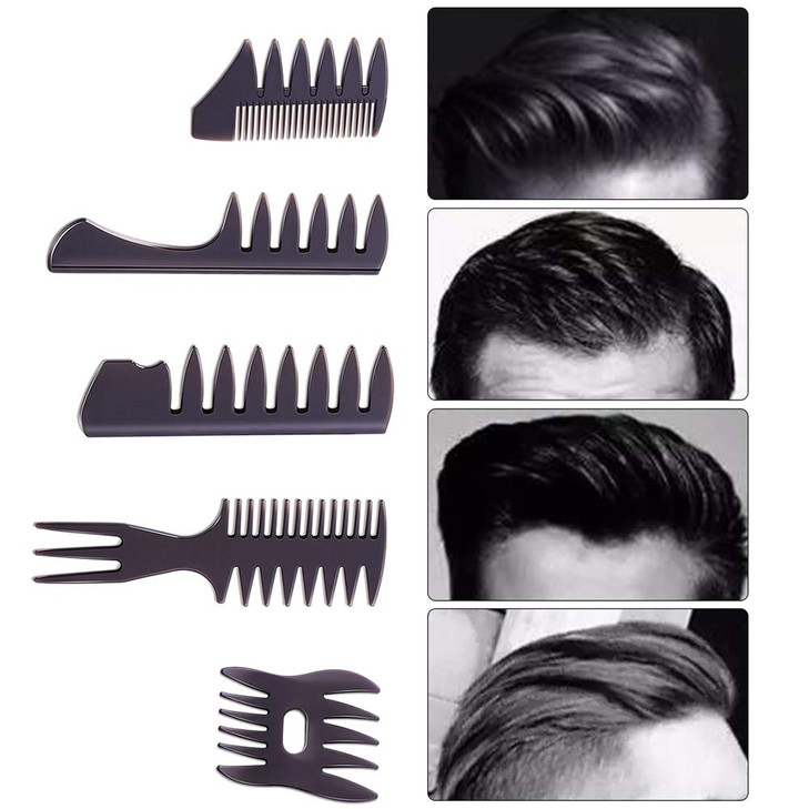 Styling Hair Comb Set Salon Barber Hairstylist Comb 5 Pack Professional Hair Brush Retro Hairdressing Hair Care Style Ac