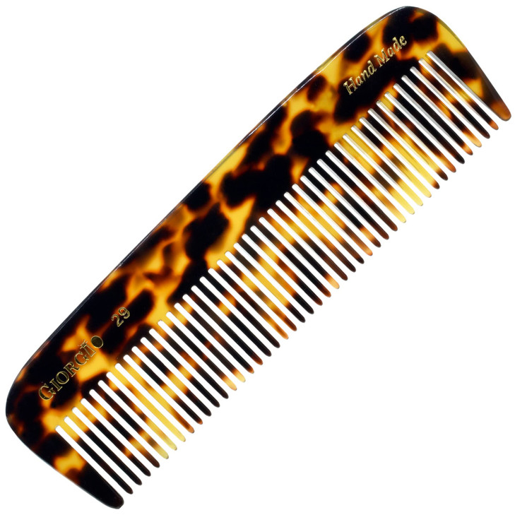 Giorgio G29 Handmade All Fine Tooth Pocket Comb for Men Hair Comb Straightener for Everyday Grooming Styling Hair Mustac