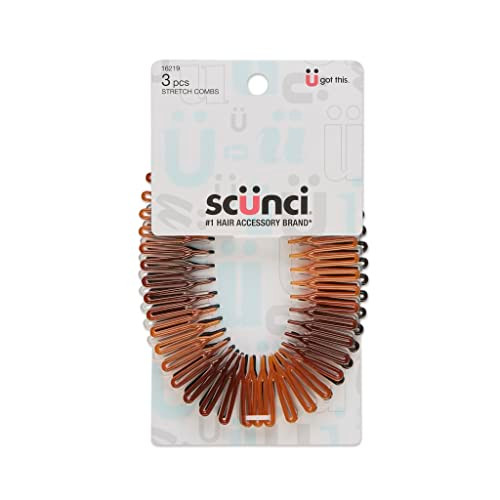 Scunci Effortless Beauty Stretch Hair Combs Tortoise, Opaque White, and Black (3-Count) online at globaldelivered